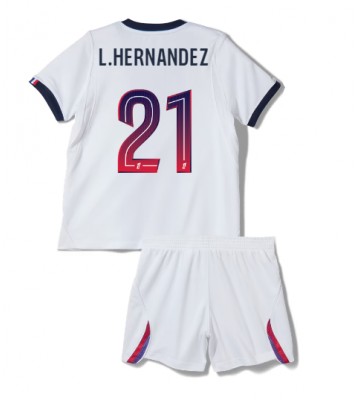 Paris Saint-Germain Lucas Hernandez #21 Udebanetrøje Børn 2026-27 Kortærmet (+ Korte bukser)